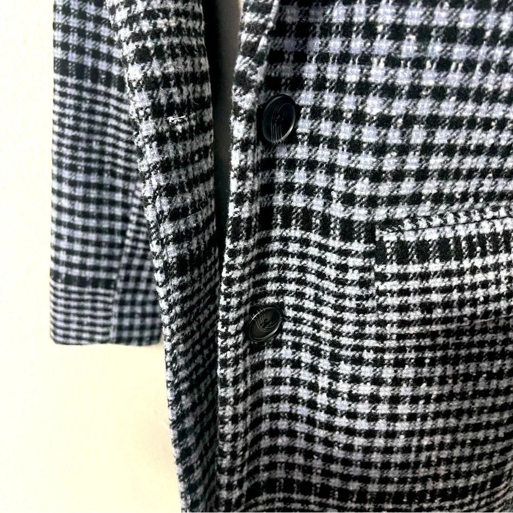Old Navy Medium Oversized Plaid Soft-Brushed Tweed Blazer Double Button NWT
